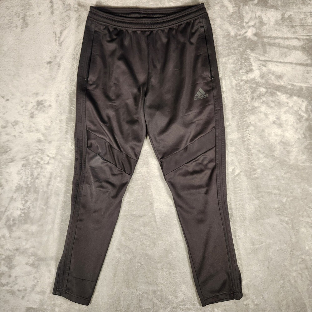 Adidas Track Pants Mens M Black Fair Climacool Soccer Training Tapered Joggers